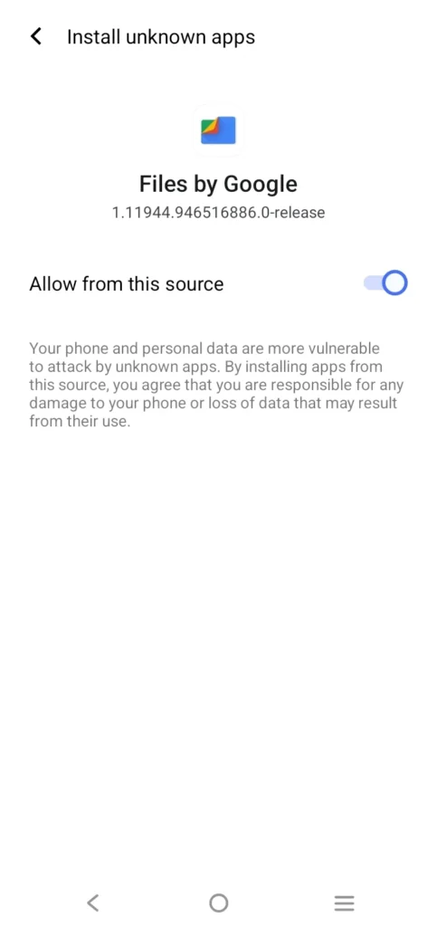 Enable Unknown Sources